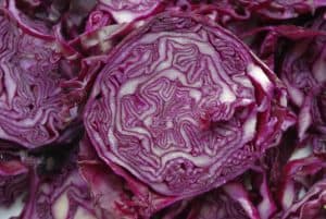 Purple vegetables, for example, red cabbage