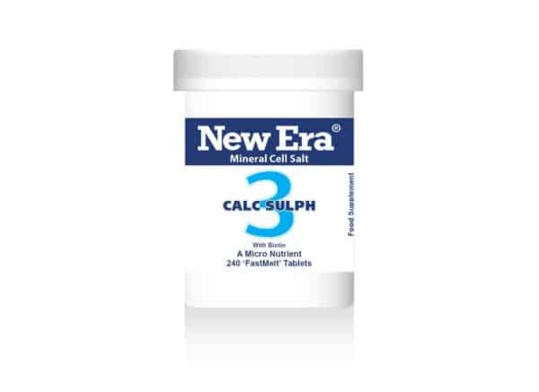 New Era tissue salts No3 calc sulph